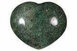 Polished Fuchsite Heart - Madagascar #126776-1